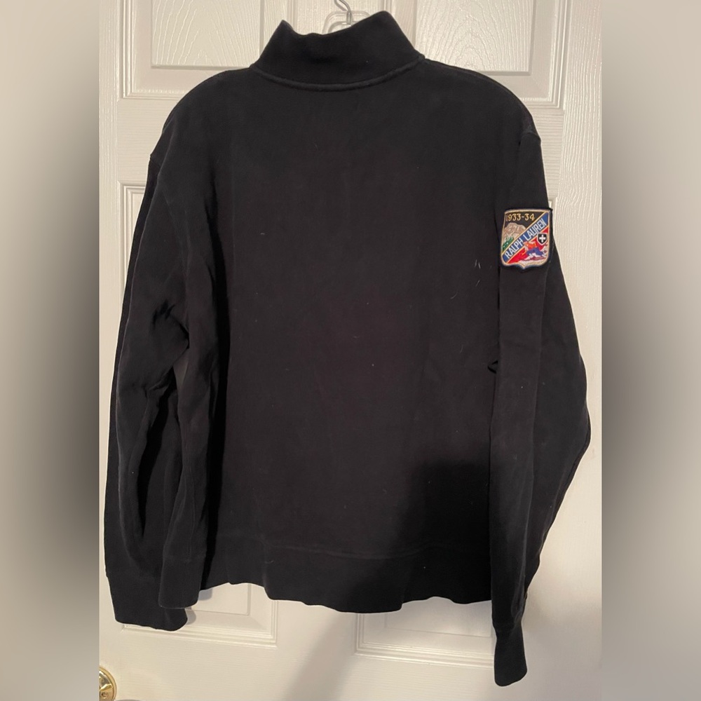 Rare find! Polo by Ralph Lauren Black, Long Sleeve, quarter zip size Large - Picture 2 of 4